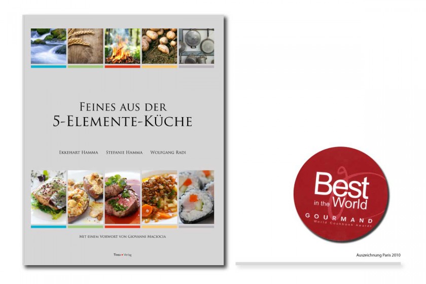 Buchcover „Feines aus der 5-Elemente-Küche“ von Stefanie und Ekkehart Hamma sowie Wolfgang Radi